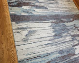7' 10" X 10' LARGE THICK BLUE/GRAY AREA RUG