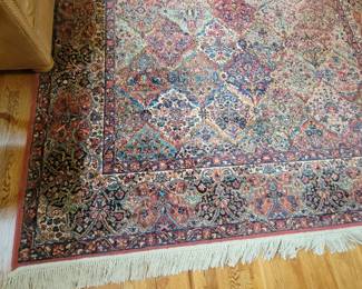 KARASTAN WOOL KIRMAN 4'3" X 6' BEAUTIFUL AREA RUG WITH MATCHING RUGS OF VARIOUS SIZES $50 TO $200 APPROX 5 MATCHING