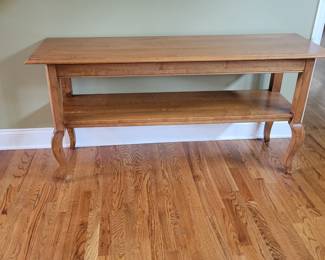 ETHAN ALLEN SOLID WOOD SOFA TABLE