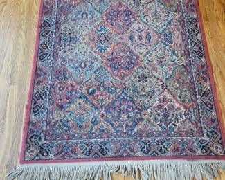 KARASTAN WOOL KIRMAN 4'3" X 6' BEAUTIFUL AREA RUG WITH MATCHING RUGS OF VARIOUS SIZES $50 TO $200 APPROX 5 MATCHING