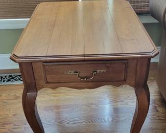 ETHAN ALLEN END TABLE WITH DRAWER FRENCH COUNTRY