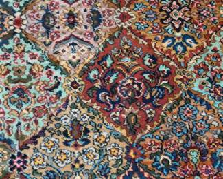 KARASTAN WOOL KIRMAN 4'3" X 6' BEAUTIFUL AREA RUG WITH MATCHING RUGS OF VARIOUS SIZES $50 TO $200 APPROX 5 MATCHING