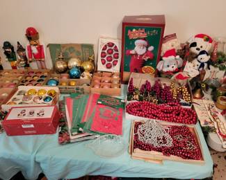 Shiny brights and other vintage ornaments. 