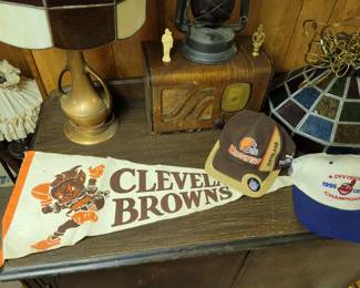 Vintage Cleveland Browns football pendant. 