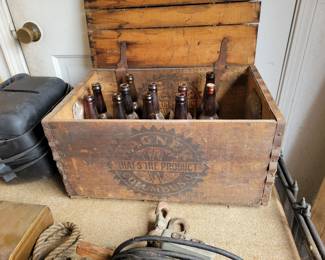 Wagner beer create and antique bottles. 