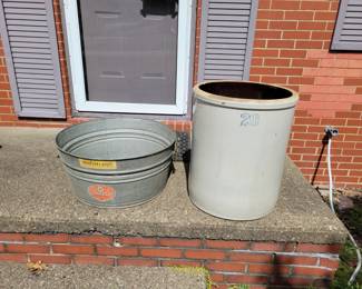 20 gallon Stoneware crock. 