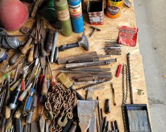 Lots of antique tools!