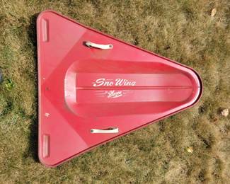 Sno wing by Blazon! Vintage 50's 60's metal snow sled!
