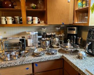 Silver plate, kitchen items