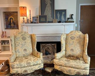 Pair of very nice wing back chairs