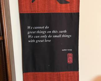 Mother Teresa quote wall hanging