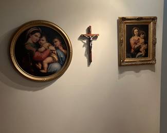 Madonna of the Chair reproduction artwork, David Bendann’s Art Room Sistine Madonna and child