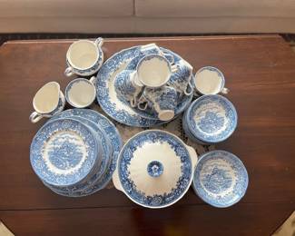 Staffordshire blue and white china
