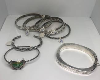 Sterling bangles bracelets