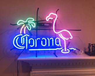 Vintage Corona neon bar sign