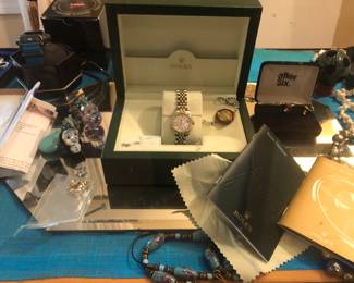 Ladies Rolex with box; paperwork and certificate of authenticity