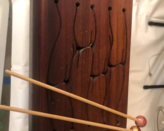 Handcrafted tongue drum with whales