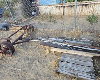 3866  Steel Wagon Axle with Scrap Metal 