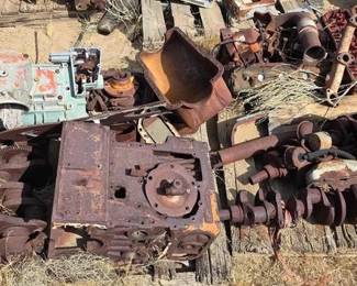 2268  Engine Block, Valve Cover, Crank Shafts, Axles, Heads and Misc Car Parts 