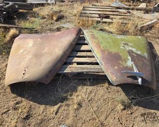 2554  2 Early Model Vehicle Hoods 