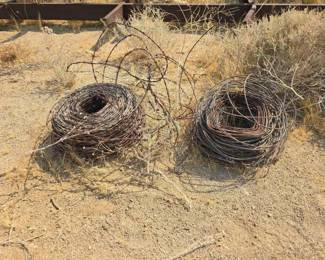 4010  1 Spool of Barb Wire and 1 Spool of Wire 