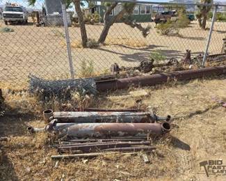 3840  Hydraulic Cylinders, Chain Link Fencing, Metal Pipe, and Leaf Springs 