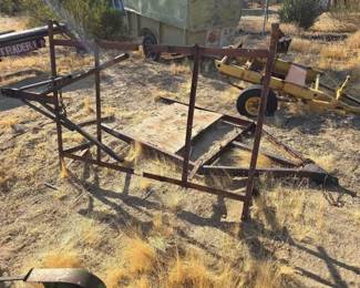 498  2 Trailer Chassis with 2 Ball Tow Hitches 