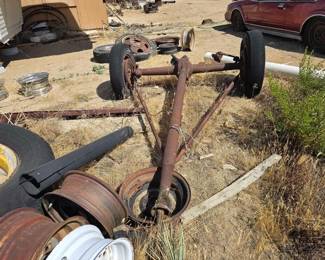 3098  Ford Rear End Assembly with Tires 