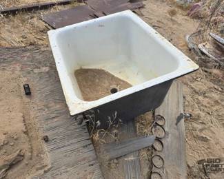 2584  Cast Iron and Porcelain Sink 
