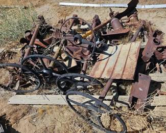 3826  5 Steering Wheels with Columns and Misc Car Parts 
