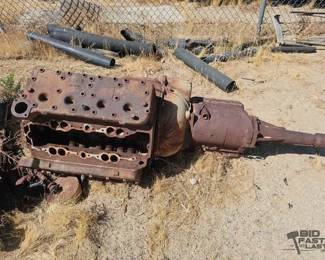 3828  Ford Flathead V8 with Transmission 