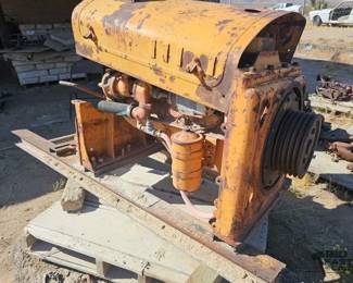 3808  6 Cylinder Engine on Skid 
