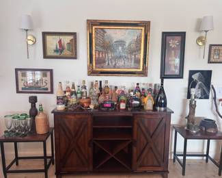 Our packed bar filled with DONATIONS ONLY Euro beverages not sold in this country!