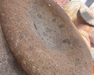 Antique indigenous rock corn crusher