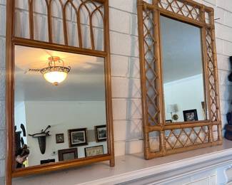 Vintage Wicker mirrors 