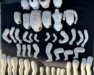 45 Piece Bryon Molds Porcelain Doll Body Parts