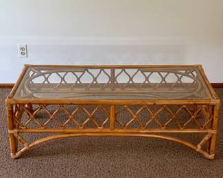 Vintage Bamboo Coffee Table