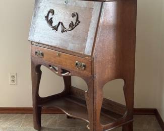 Antique Slant Front Secretary Writing Desk