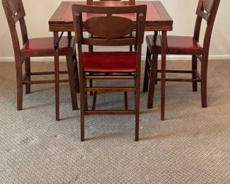 Vintage Ferguson Brothers Folding Table w/4 Chairs