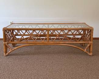Vintage Bamboo Coffee Table