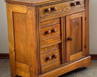 Oak Washstand Cabinet 
