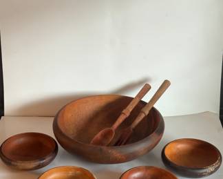 Primitive Turned Maple Dough Bowls