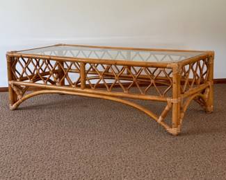 Vintage Bamboo Coffee Table