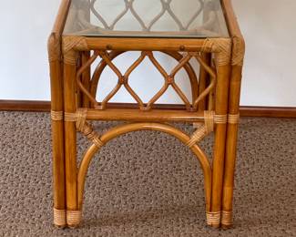 Vintage Bamboo End Table