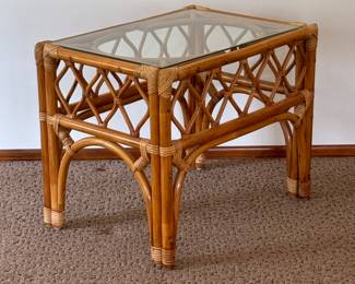 Vintage Bamboo End Table