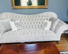 Arhaus Tufted Velvet Sofa