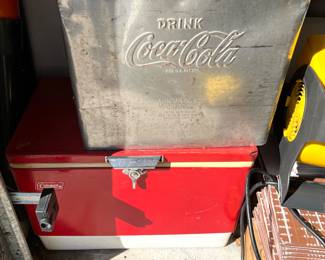Antique Coca Cola Chest - Vintage Coleman Chest 