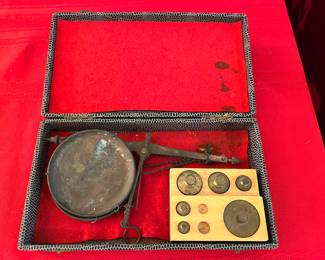 Antique Scale and Weights 