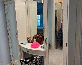 Pottery barn 3 piece Vanity and wardrobe