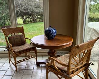 Lexington table with star inlay and chairs